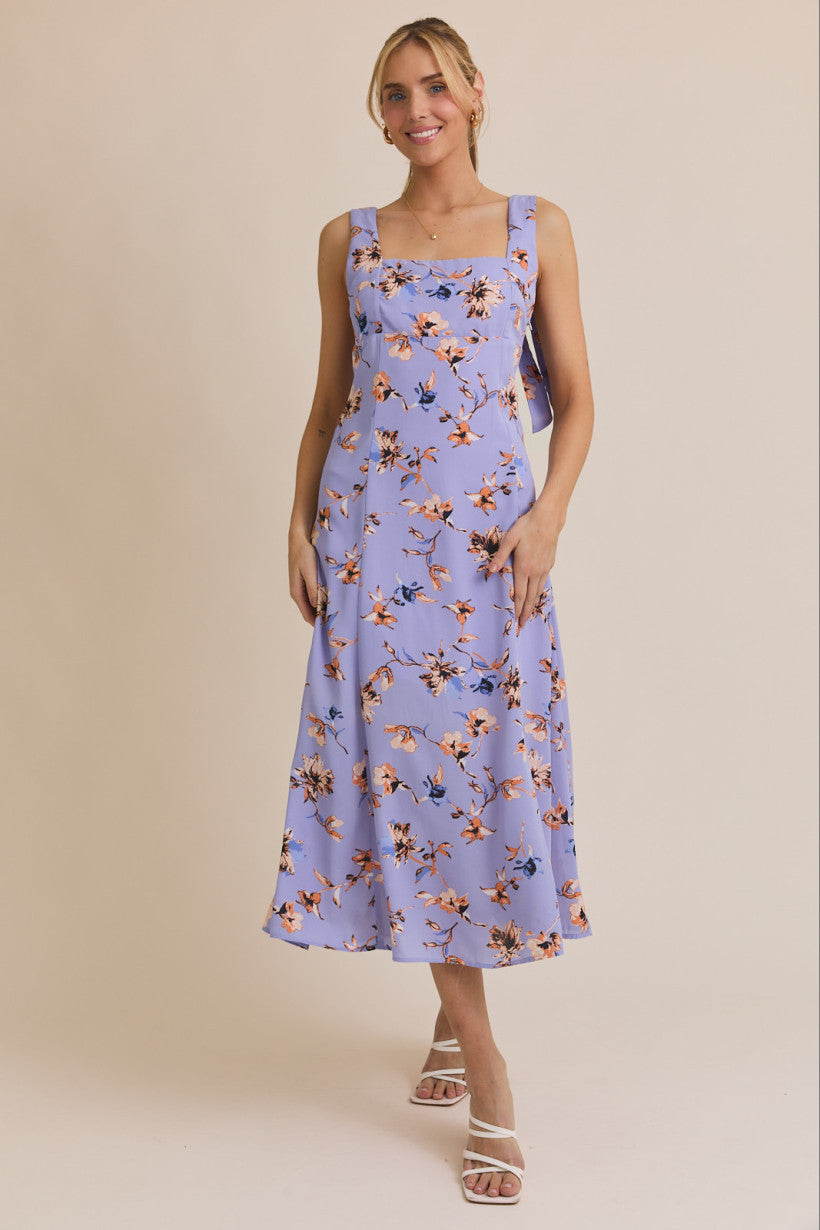 lavender floral dress Cambria Dress – Vibrant Lavender Floral Dress for Summer & Events Small
