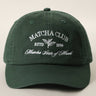 Matcha Club Embroidered Baseball Cap