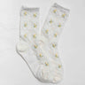 Vintage Floral Cable Crew Socks