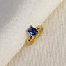 Blue Solitaire Ring