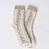 Vintage Stripe Floral Cotton Blend Socks