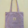 Lavender Gingham Tote Bag