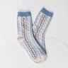 Vintage Stripe Floral Cotton Blend Socks