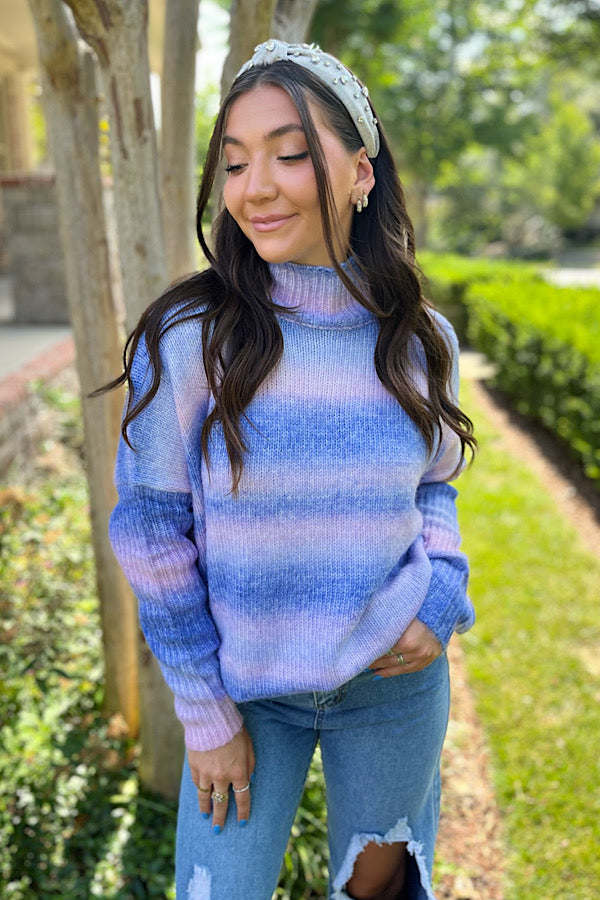 Cotton Candy Striped Sweater