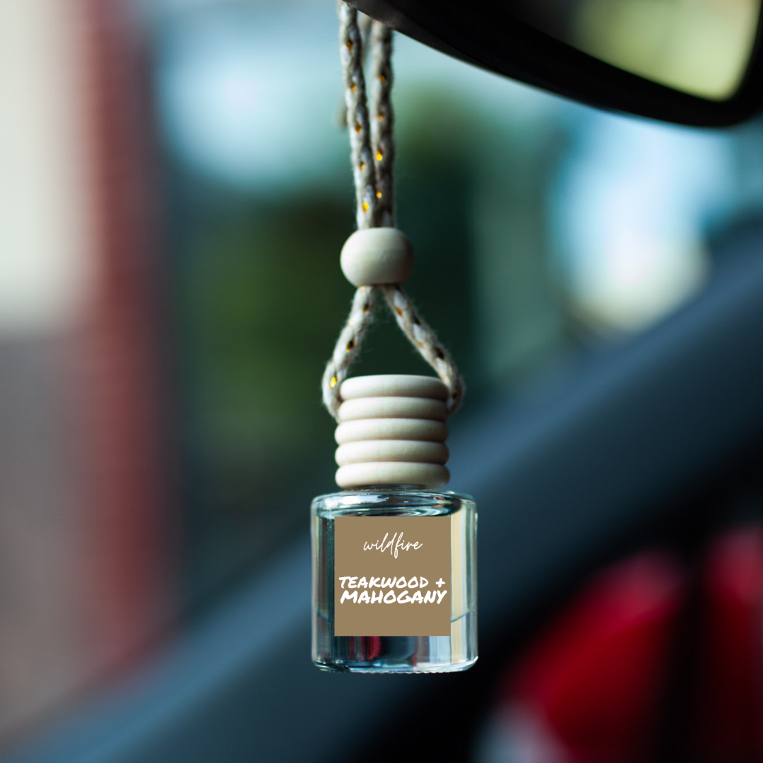 Hanging Car Air Freshener - Teakwood + Mahogany