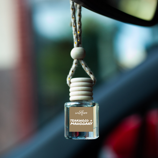 Minimal Car Air Freshener – Long-Lasting Teakwood Mahogany Scent